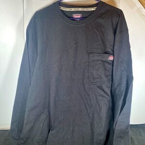3 Wrangler 2XL Relaxed Fit Workwear Pin Pocket T shirts NWT Ling Sleeve